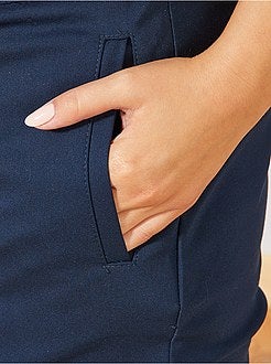 Pantalon 7/8e en satin de coton - Kiabi