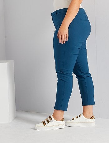 Pantalon 7/8e en satin de coton - Kiabi