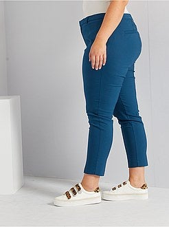 Pantalon 7/8e en satin de coton - Kiabi