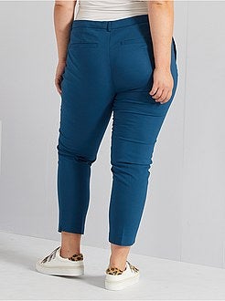 Pantalon 7/8e en satin de coton - Kiabi
