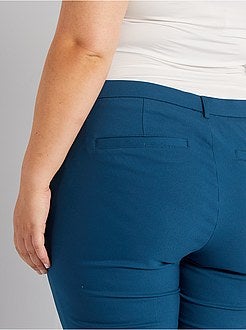 Pantalon 7/8e en satin de coton - Kiabi