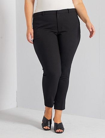 Pantalon 7/8e en satin de coton - Kiabi