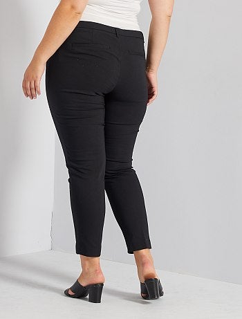 Pantalon 7/8e en satin de coton - Kiabi