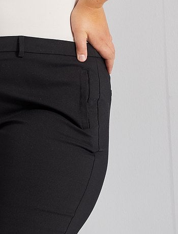 Pantalon 7/8e en satin de coton - Kiabi