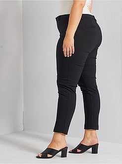 Pantalon 7/8e en satin de coton - Kiabi