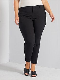 Pantalon 7/8e en satin de coton - Kiabi