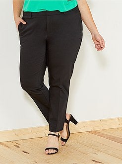 Pantalon 7/8e en satin de coton - Kiabi