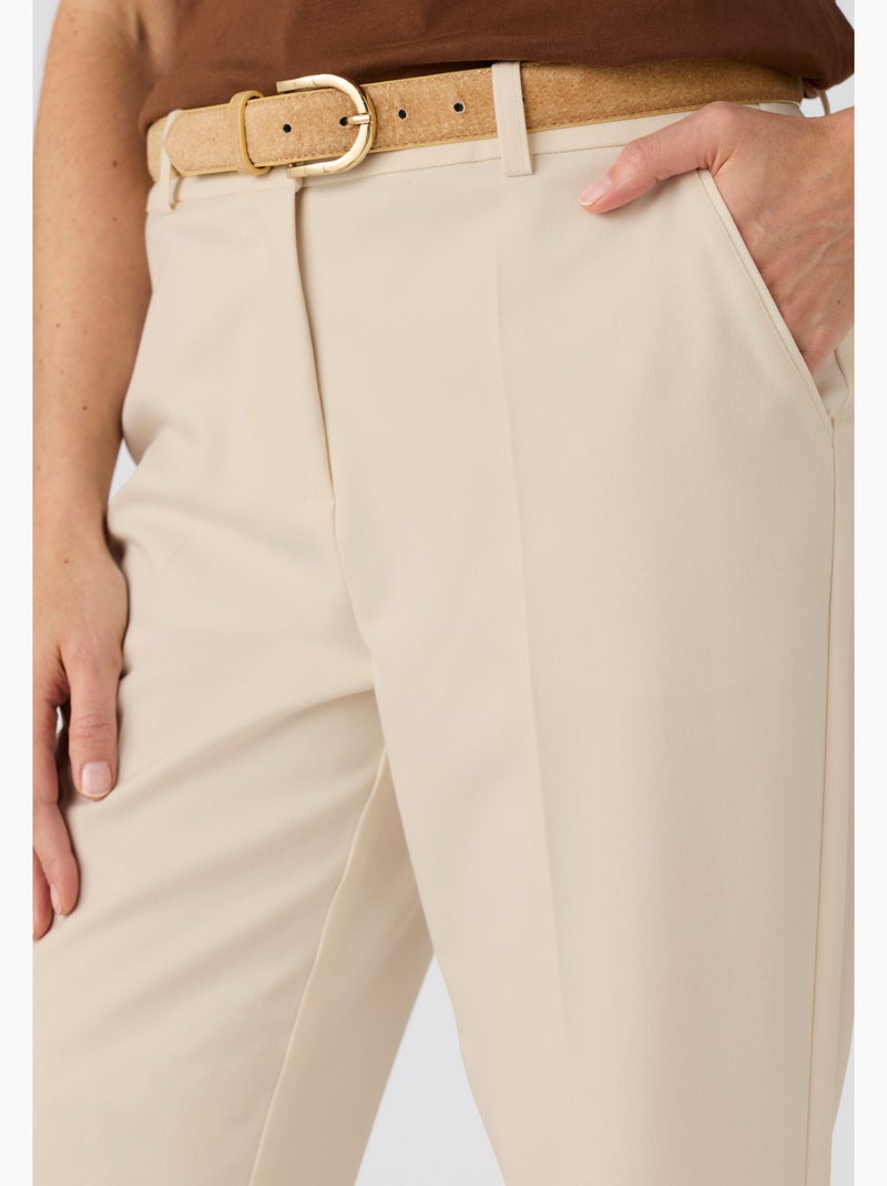 Pantalon 7/8ème bi-stretch - Damart Crème - Kiabi