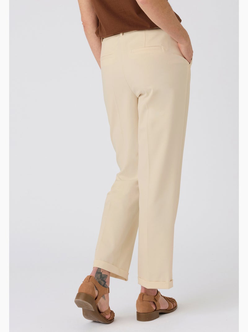 Pantalon 7/8ème bi-stretch - Damart Crème - Kiabi