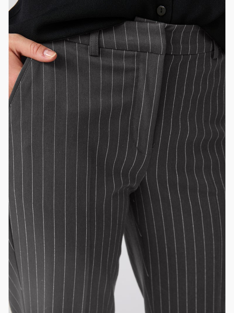 Pantalon 7/8ème bi-stretch - Damart gris anthracite - Kiabi