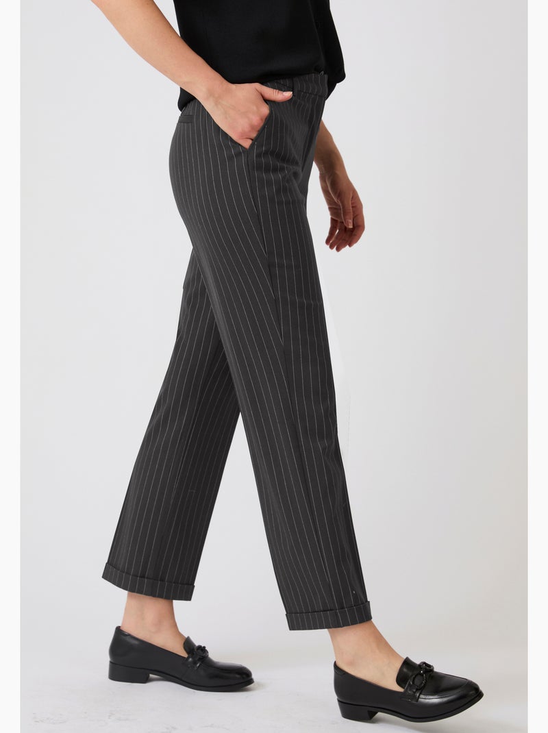 Pantalon 7/8ème bi-stretch - Damart gris anthracite - Kiabi