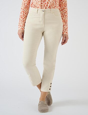 Pantalon 7/8ème boutons bas de jambes - Damart