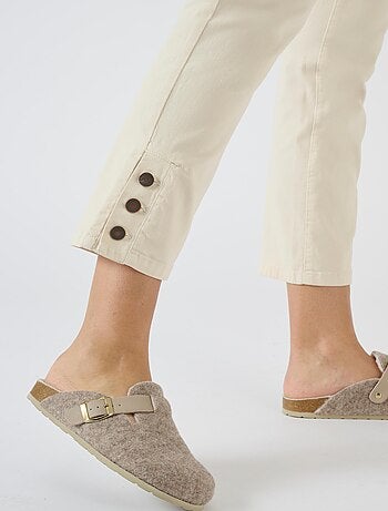 Pantalon 7/8ème boutons bas de jambes - Damart