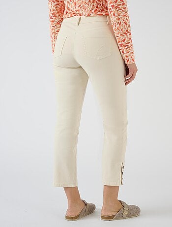 Pantalon 7/8ème boutons bas de jambes - Damart