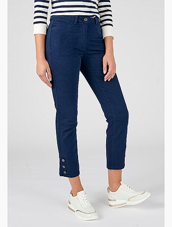 Pantalon 7/8ème boutons bas de jambes - Damart