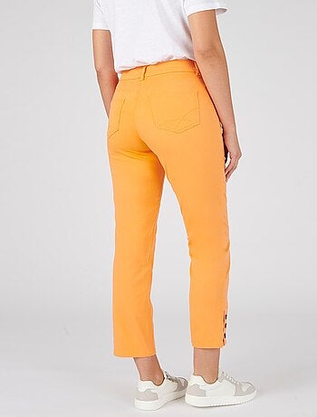 Pantalon 7/8ème boutons bas de jambes - Damart