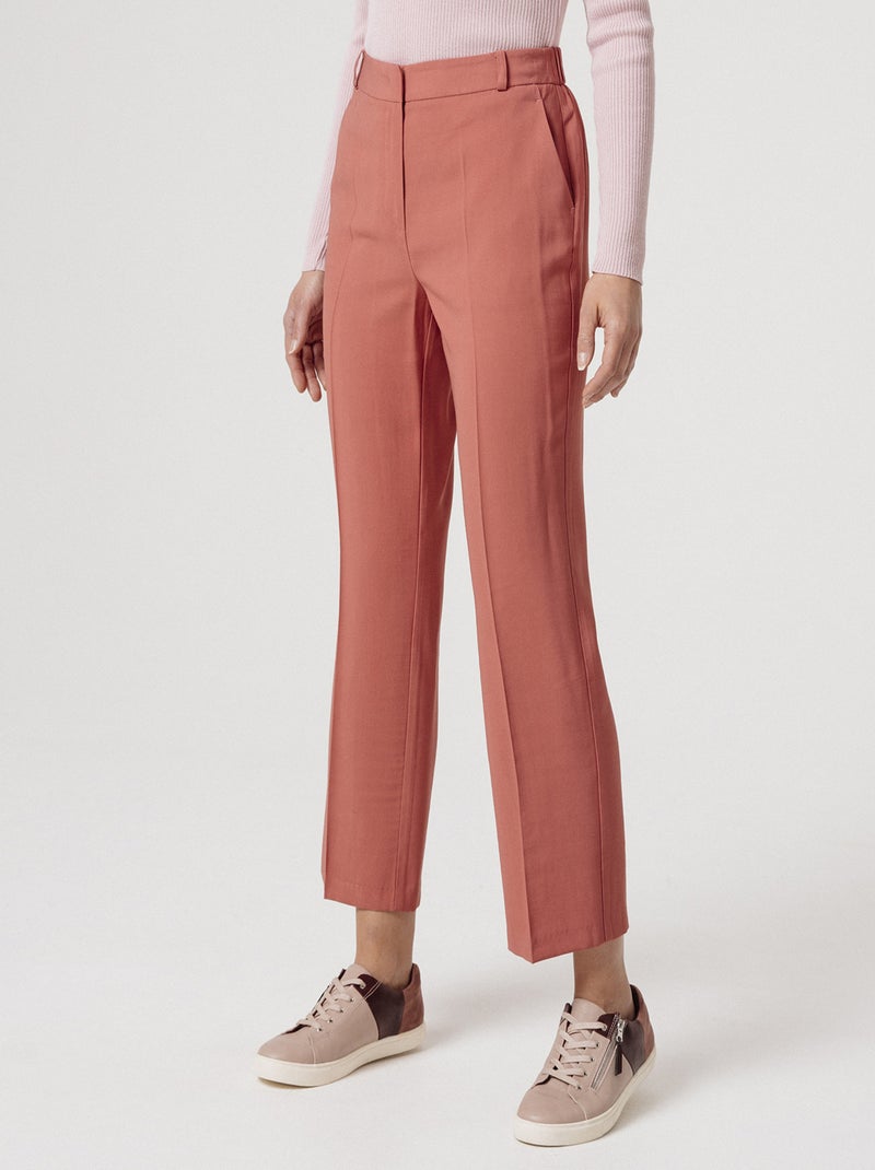 Pantalon 7/8ème doux et fluide - Damart Marron foncé - Kiabi