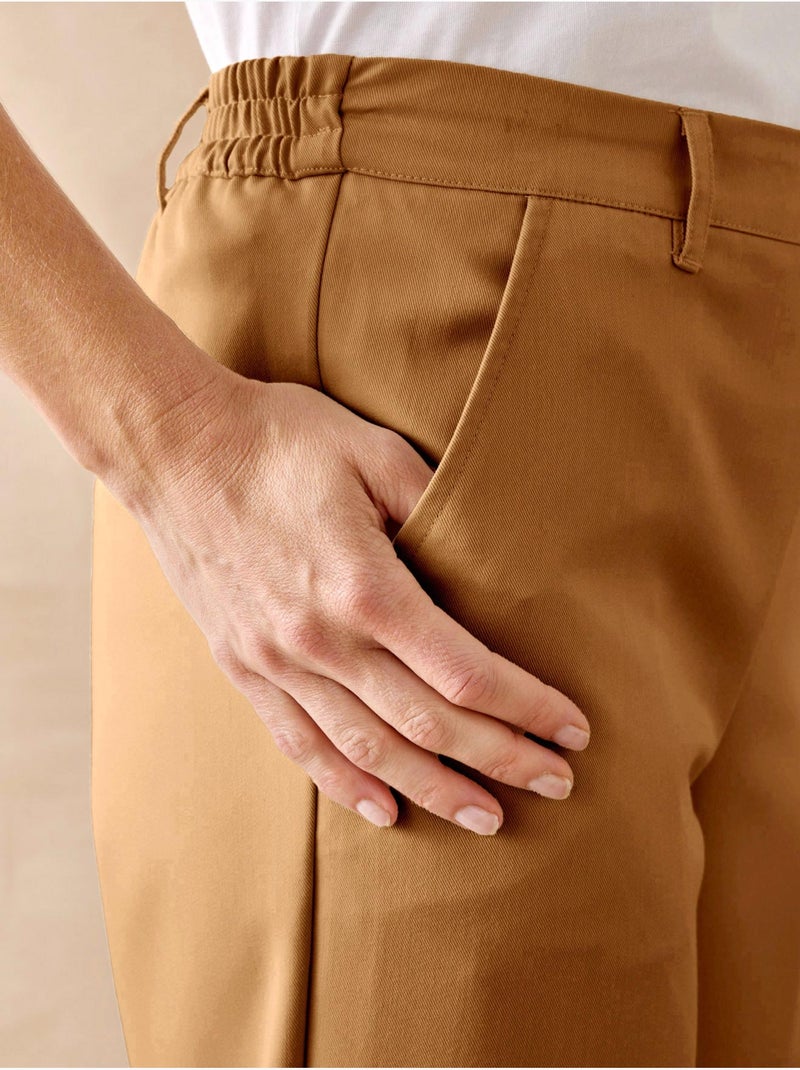 Pantalon 7/8ème élastiqué dos - DAXON Camel - Kiabi