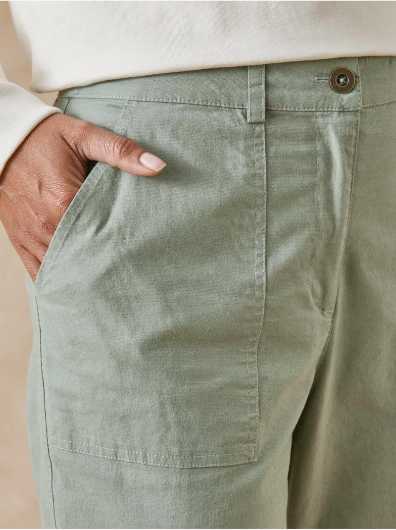 Pantalon 7/8ème élastiqué dos - DAXON Kaki - Kiabi