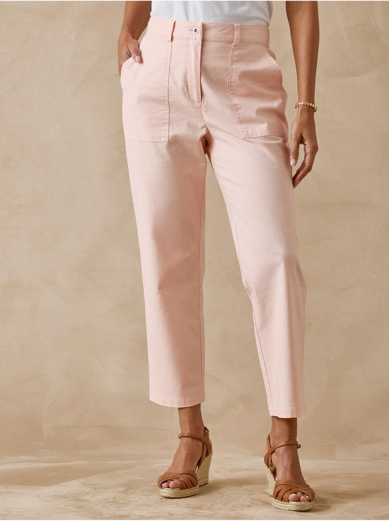 Pantalon 7/8ème élastiqué dos - DAXON Rose - Kiabi