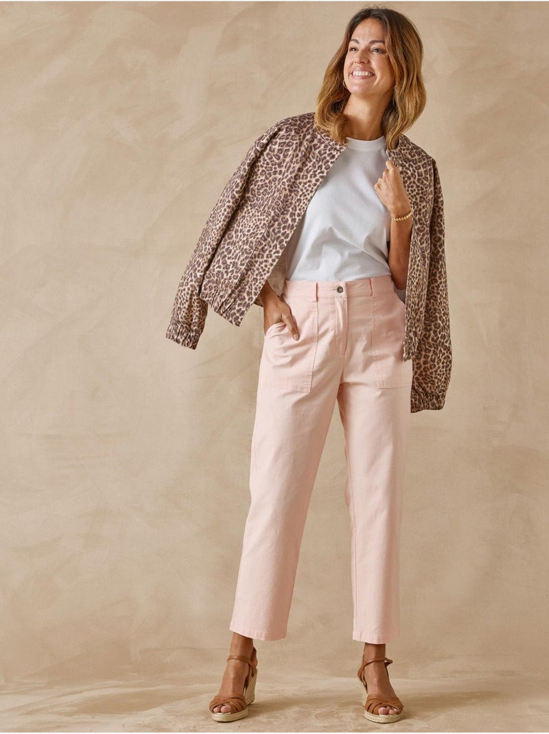 Pantalon 7/8ème élastiqué dos - DAXON Rose - Kiabi