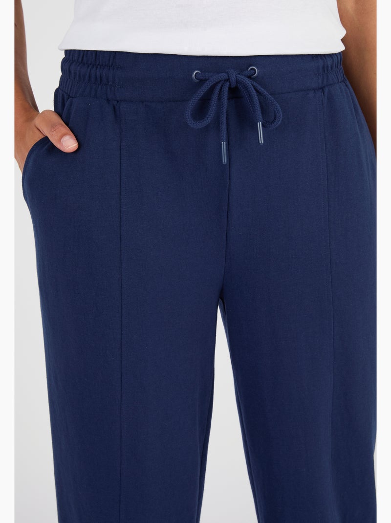 Pantalon 7/8ème en molleton - Happy D. by Damart Bleu - Kiabi