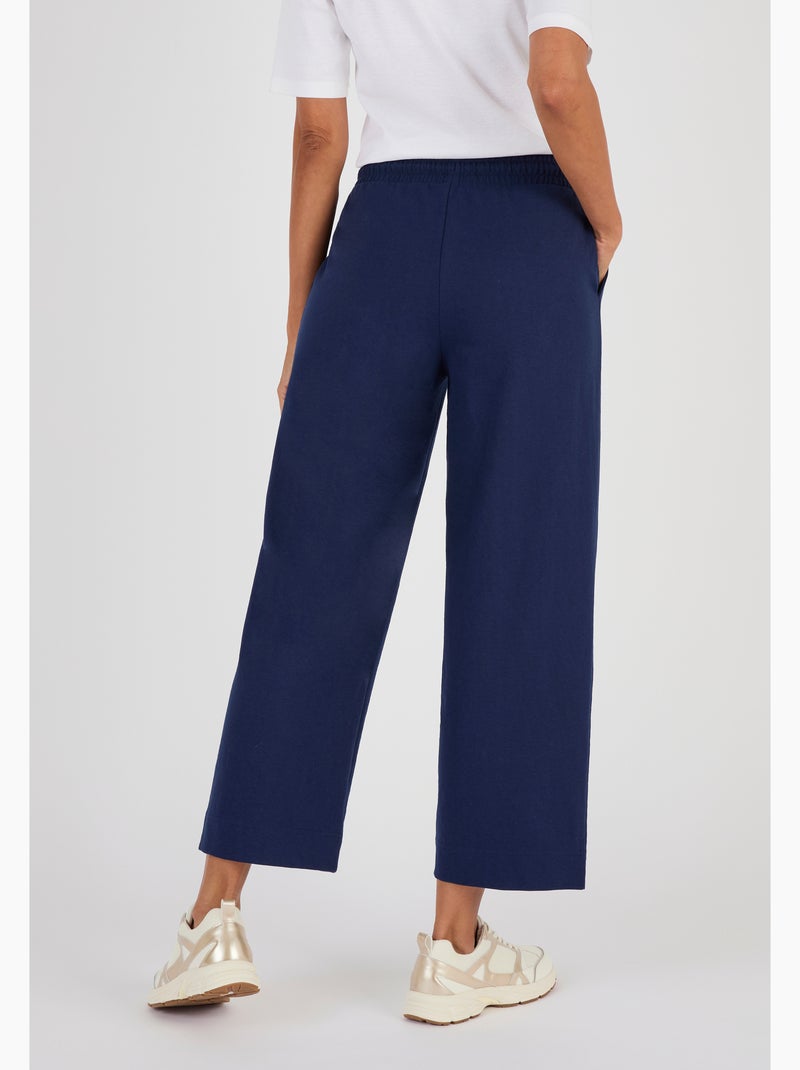 Pantalon 7/8ème en molleton - Happy D. by Damart Bleu - Kiabi