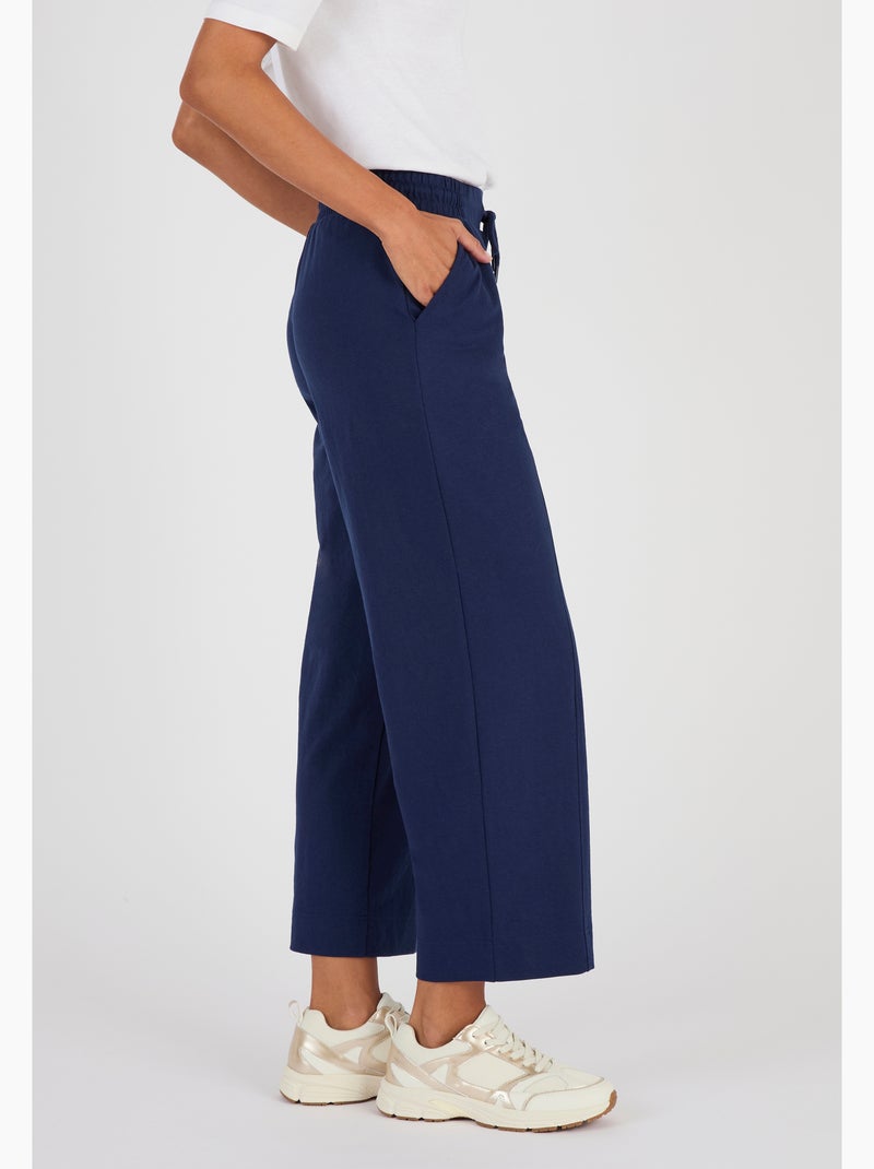 Pantalon 7/8ème en molleton - Happy D. by Damart Bleu - Kiabi