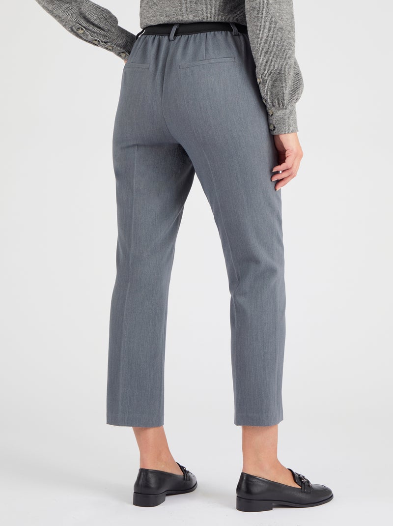 Pantalon 7/8ème enfilable bi-stretch - Damart Gris clair - Kiabi