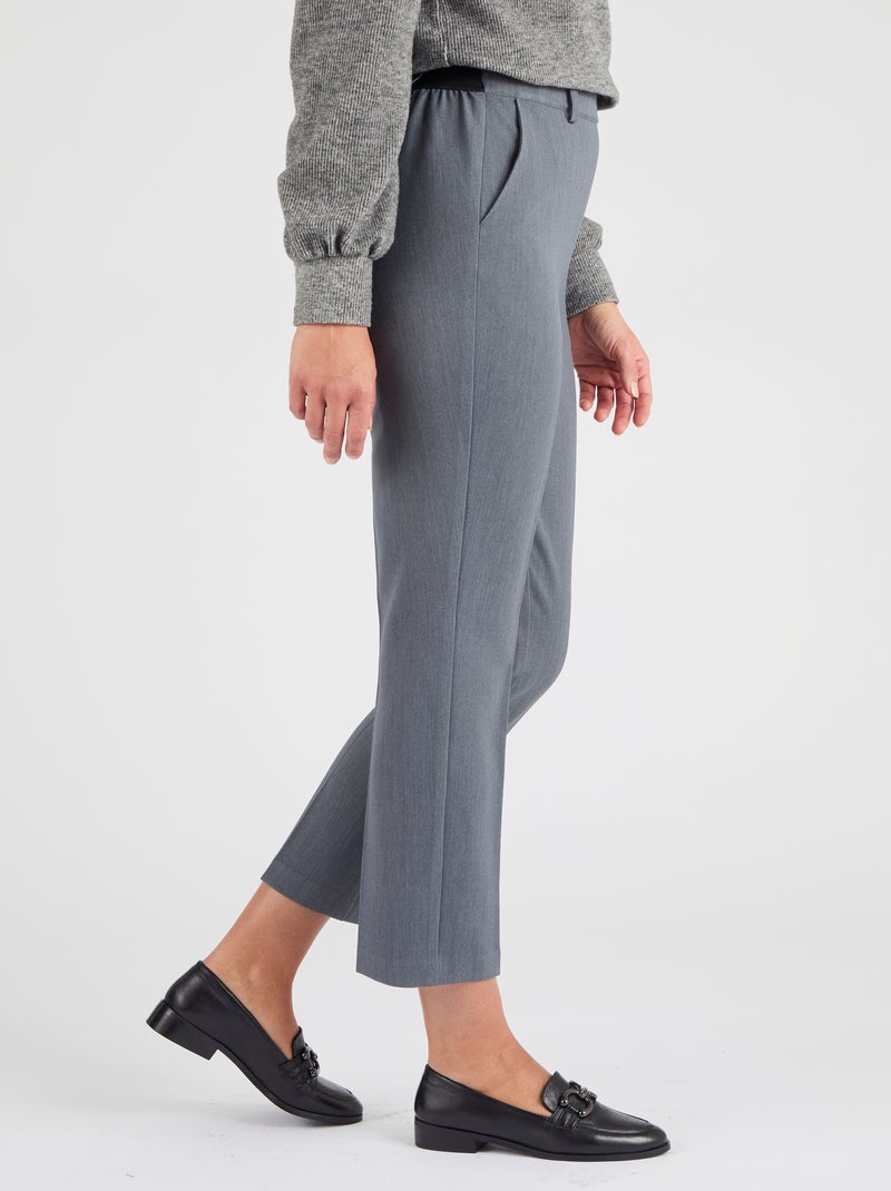 Pantalon 7/8ème enfilable bi-stretch - Damart Gris clair - Kiabi