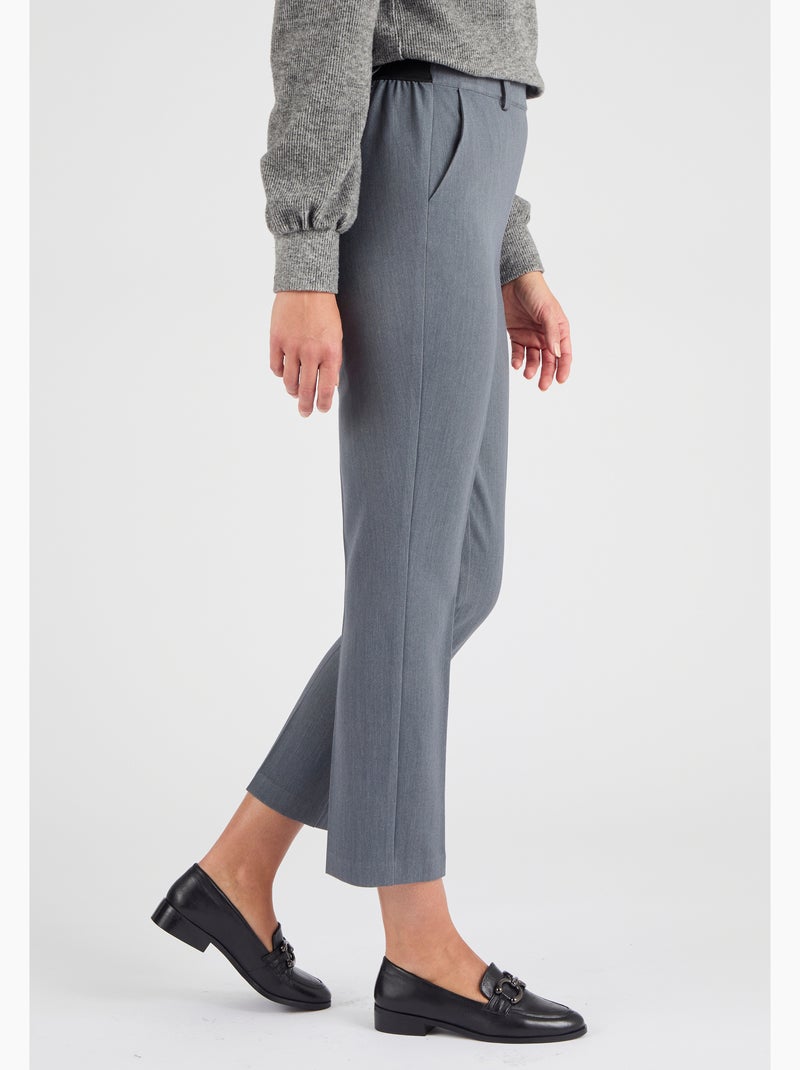 Pantalon 7/8ème enfilable bi-stretch - Damart Gris - Kiabi
