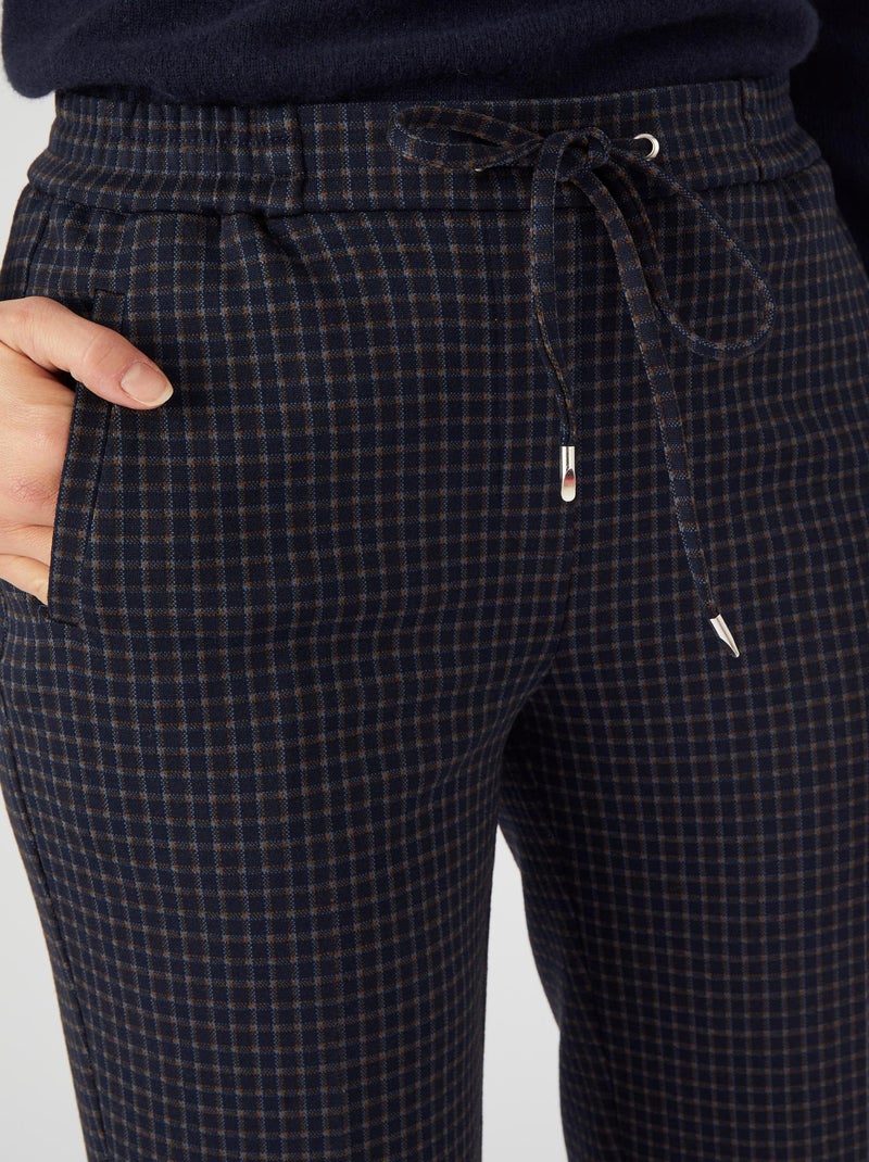 Pantalon 7/8ème enfilable maille milano stretch - Damart Bleu marine - Kiabi