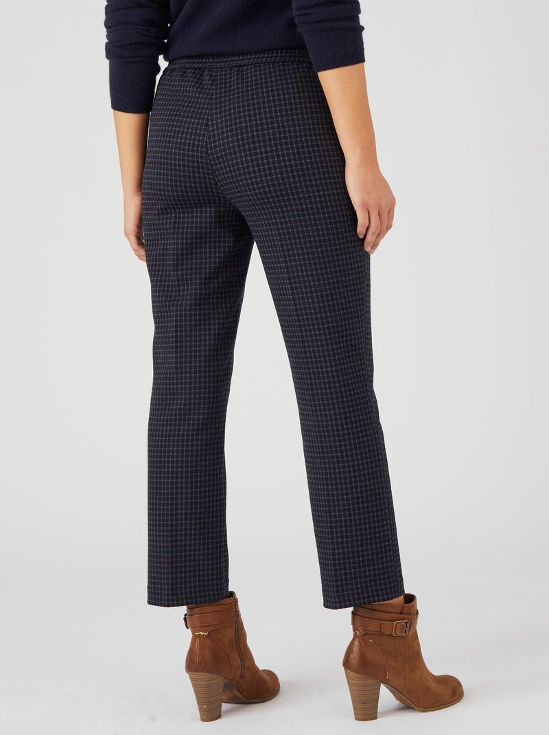Pantalon 7/8ème enfilable maille milano stretch - Damart Bleu marine - Kiabi