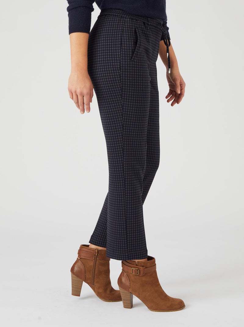 Pantalon 7/8ème enfilable maille milano stretch - Damart Bleu marine - Kiabi
