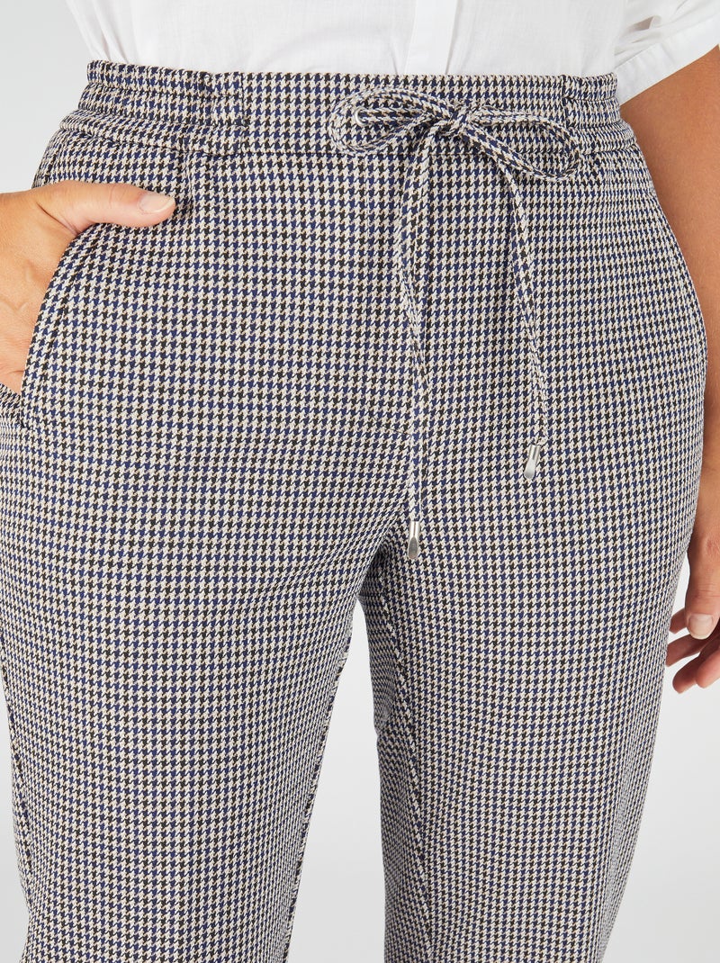 Pantalon 7/8ème enfilable maille milano stretch - Damart Bleu Noir - Kiabi