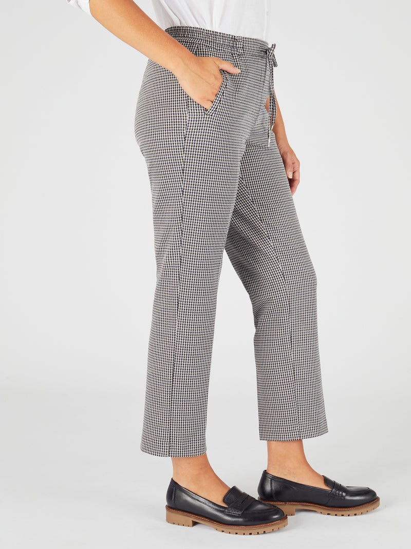 Pantalon 7/8ème enfilable maille milano stretch - Damart Bleu Noir - Kiabi