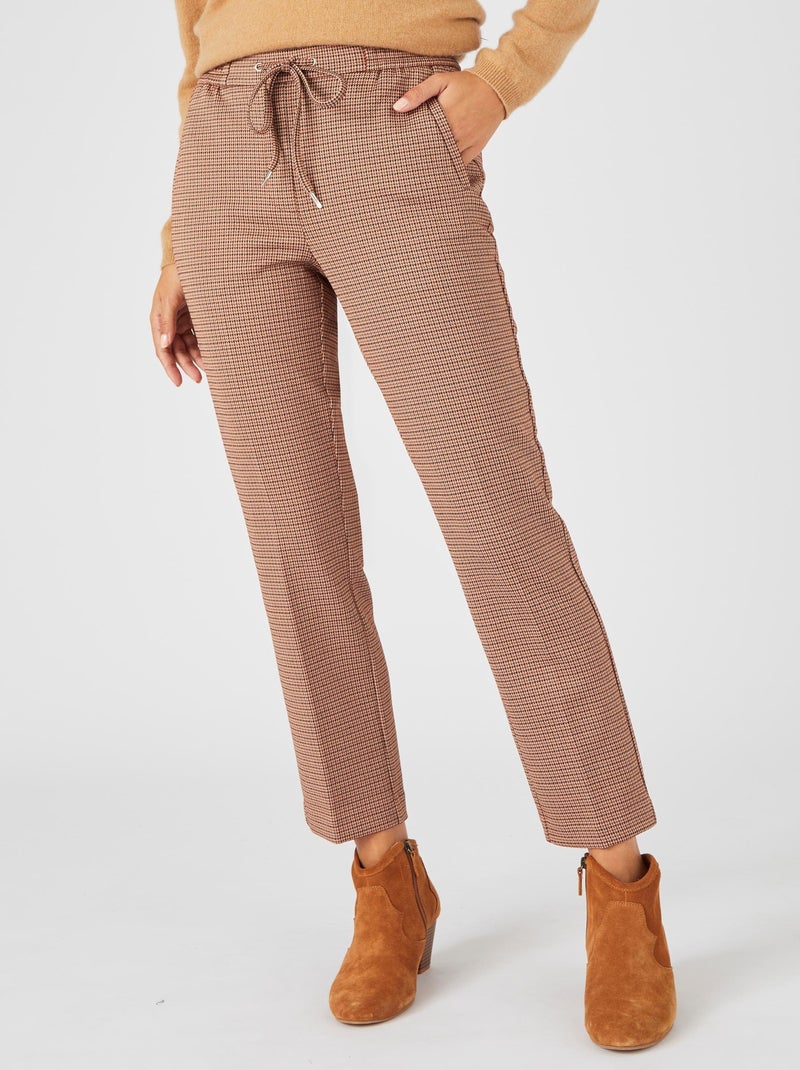 Pantalon 7/8ème enfilable maille milano stretch - Damart Marron noisette - Kiabi
