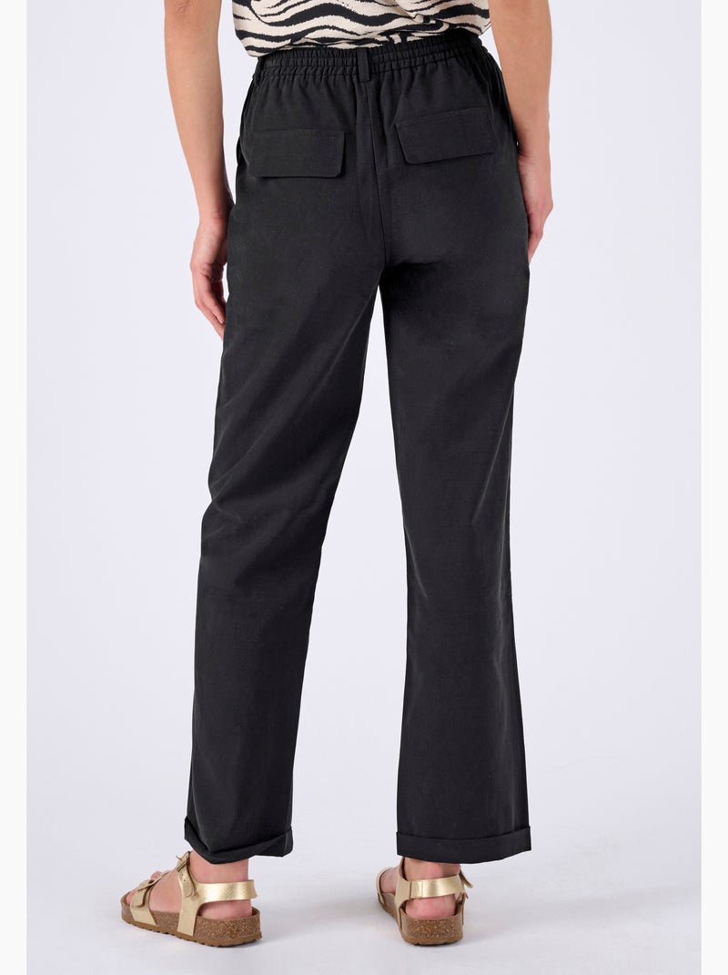 Pantalon 7/8ème enfilable poches cargo - Damart Noir - Kiabi