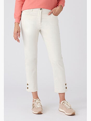 Pantalon 7/8ème fantaisie boutonnée - Damart