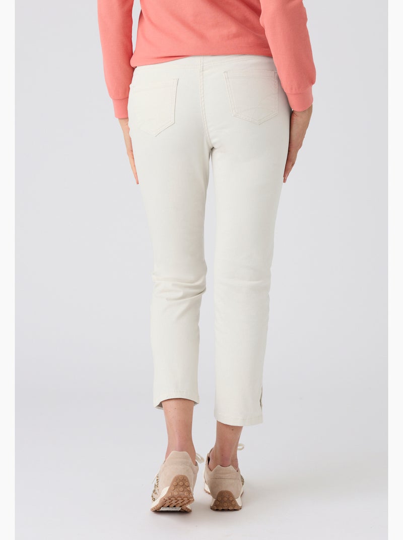 Pantalon 7/8ème fantaisie boutonnée - Damart Blanc - Kiabi