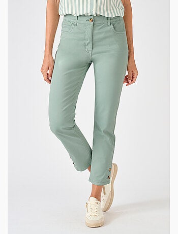 Pantalon 7/8ème fantaisie boutonnée - Damart
