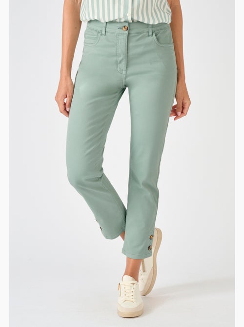 Pantalon 7/8ème fantaisie boutonnée - Damart - Kiabi