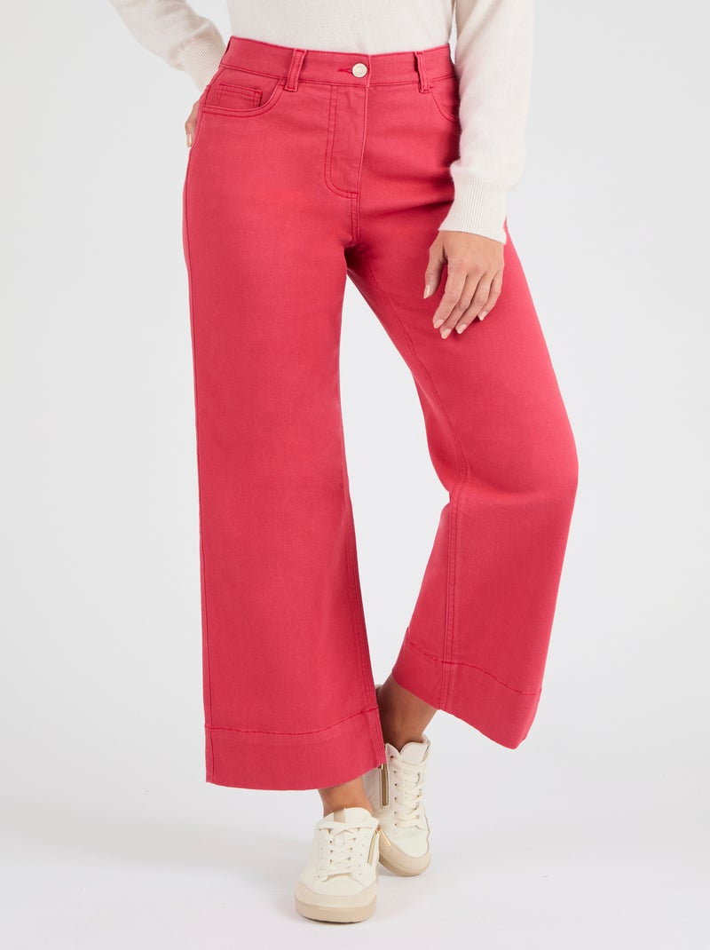 Pantalon 7/8ème large - Damart Rouge - Kiabi