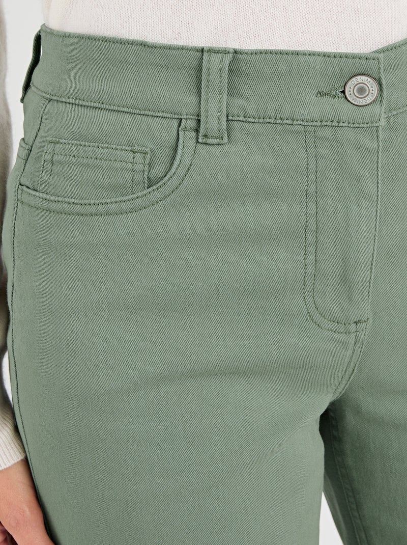 Pantalon 7/8ème large - Damart Vert - Kiabi