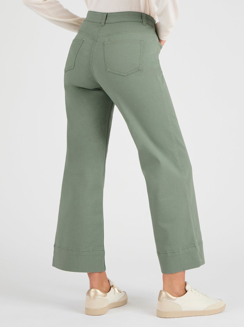 Pantalon 7/8ème large - Damart Vert - Kiabi
