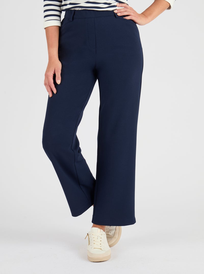 Pantalon 7/8ème maille crêpe - Damart Bleu marine - Kiabi