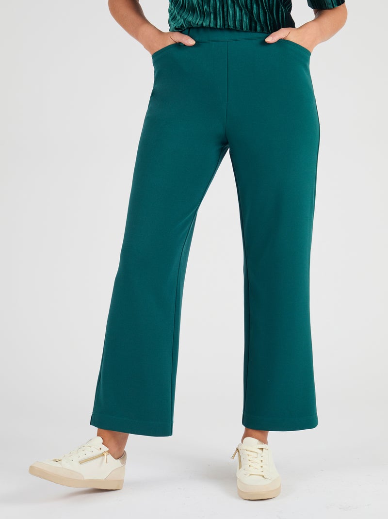 Pantalon 7/8ème maille crêpe - Damart Vert foncé - Kiabi