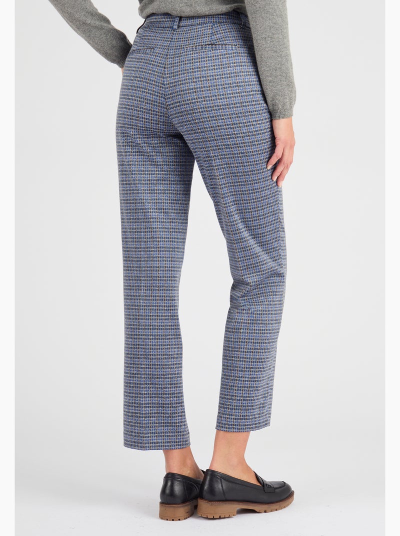 Pantalon 7/8ème maille milano jacquard - Damart Bleu - Kiabi
