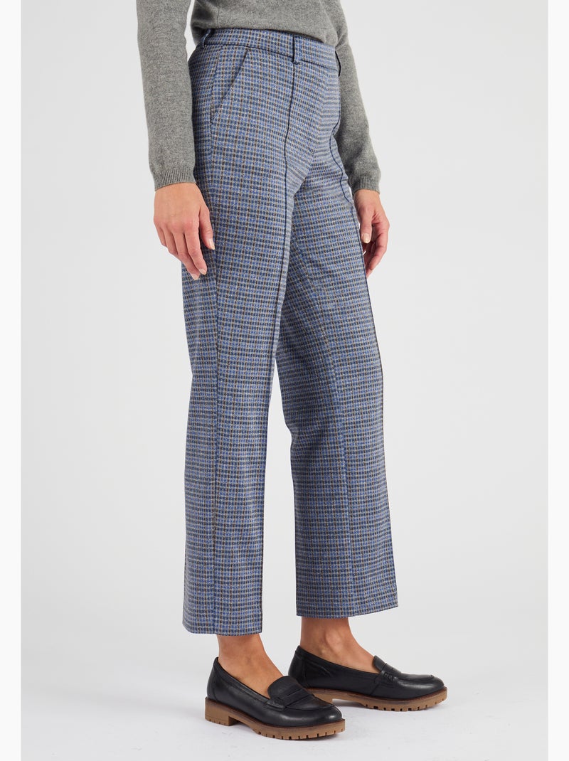 Pantalon 7/8ème maille milano jacquard - Damart Bleu - Kiabi