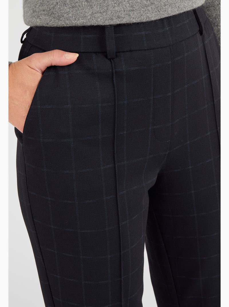 Pantalon 7/8ème maille milano jacquard - Damart Noir - Kiabi